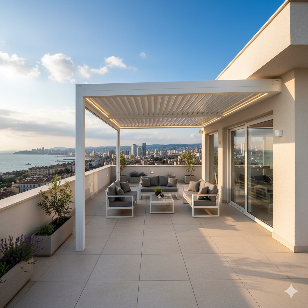 Alüminyum bioklimatik pergola sistemi