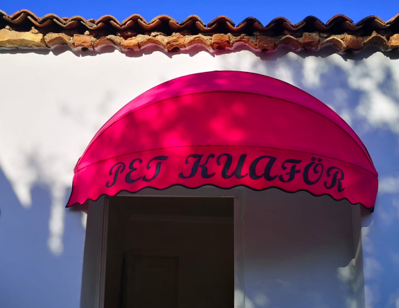 Cafe için karpuz tente sistemi
